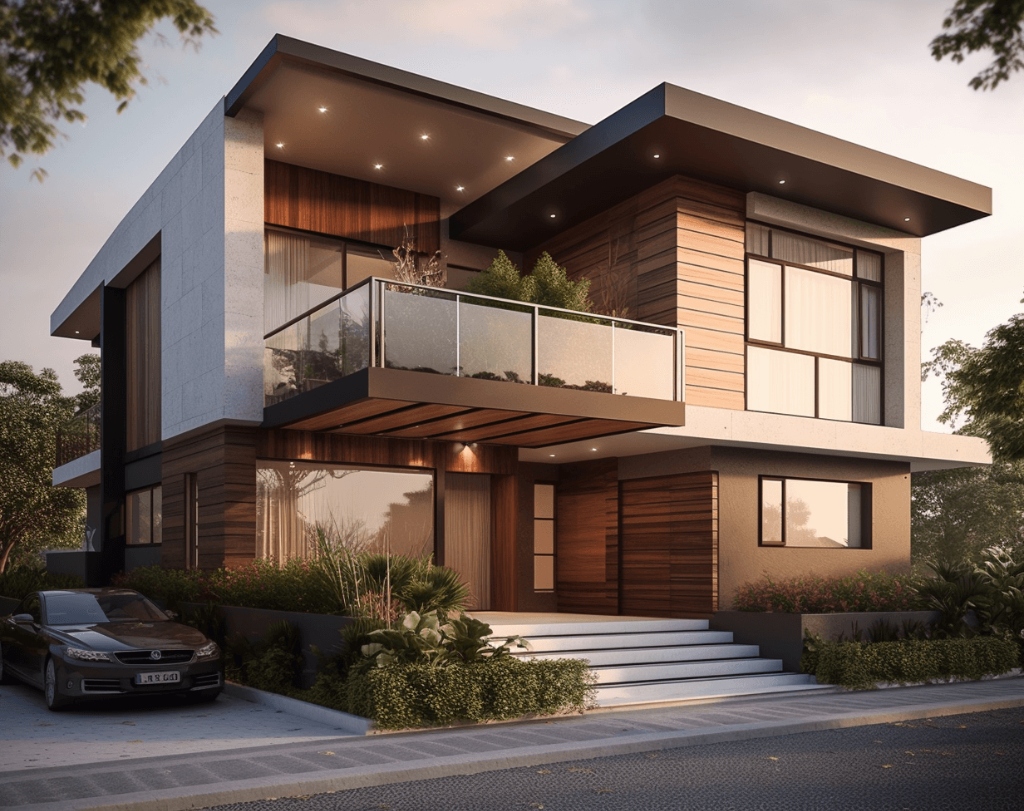 Exterior & Weather Defense - Architectural Luxury Villa with Monsoon Defense